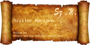 Sziller Mariann névjegykártya